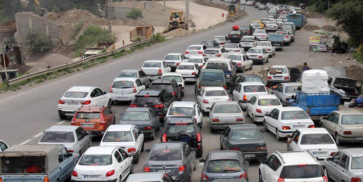 ترافیک سنگین در چالوس/ تردد پرحجم در محورهای منتهی به کلانشهرها
