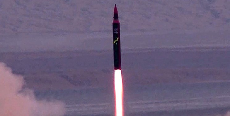 فیلم| لحظه اصابت موشک خرمشهر-۲ به مرکز هدف
