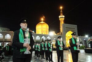 برگزاری مراسم خطبهخوانی شب عاشورا در حرم رضوی آیین خطبهخوانی در حرم رضوی