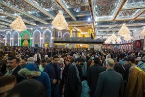 کربلا در ایام فاطمیه/ عراقی‌ها جای زائران کشورهای دیگر را پر کردند+فیلم و عکس - کراپ‌شده