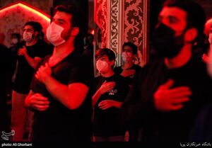 عکس/ عزاداری شب شهادت امام حسن(ع) و رحلت پیامبر(ص)