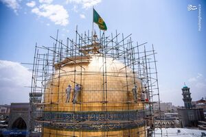 فیلم/ شستوشوی گنبد رضوی در آستانه عید غدیر شستوشوی گنبد رضوی در آستانه عید غدیر